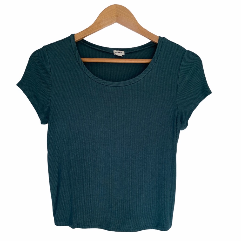 garage | ribbed cropped t-shirt